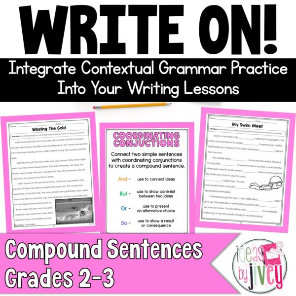 Compound Sentences - Grammar In Context Writing Lessons for 2nd / 3rd Grade