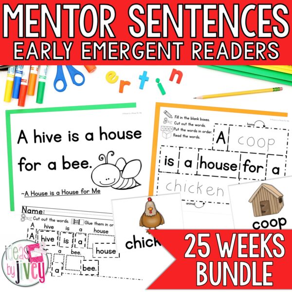 Mentor Sentences Daily Grammar Skill Practice for Early Emergent Readers BUNDLE